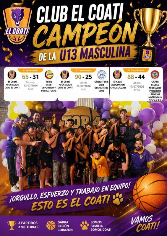 El Coatí conquistó el Top 4 U13 7 El Coatí conquistó el Top 4 U13 6