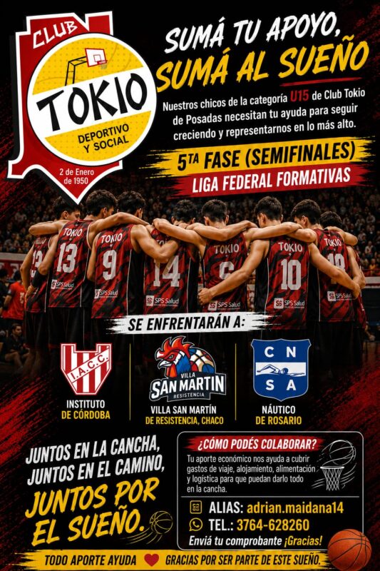 Tokio U15 se metió entre los 10 mejores del país y ahora va por las semifinales 5 Tokio U15 se metió entre los 10 mejores del país y ahora va por las semifinales 4