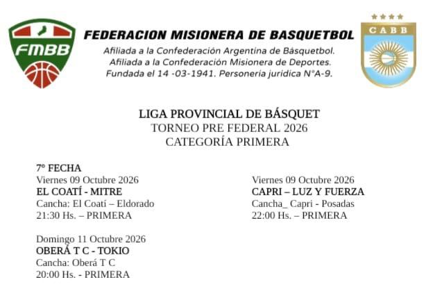 Todo listo para la séptima fecha del Pre Federal 3 Todo listo para la séptima fecha del Pre Federal 2